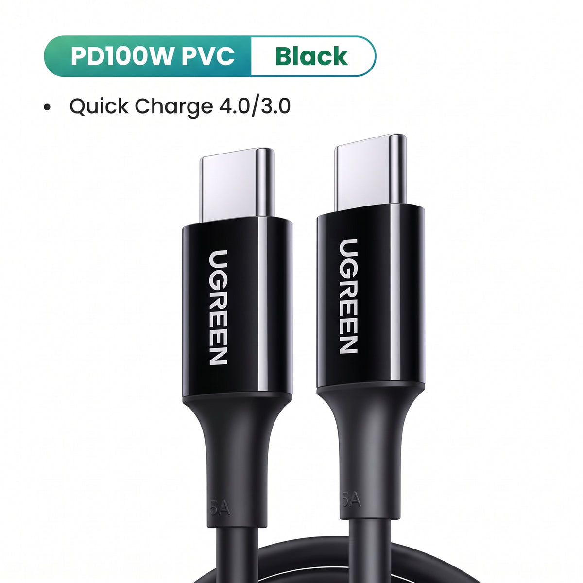 UGREEN Type-C to Type-C 100W Data Cable 2M Black