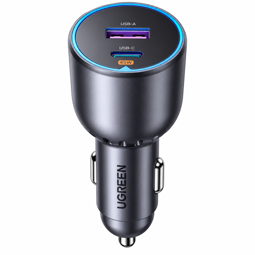 UGREEN Fast Car Charger 63W 2-Port USB-C/USB-A Gray