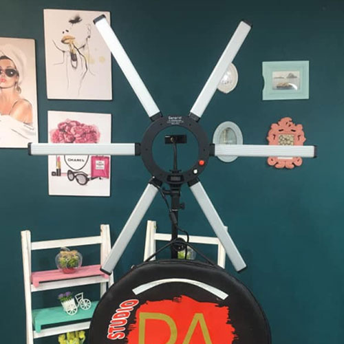6-Arm Photography Ring Light – 60W Studio Lighting
