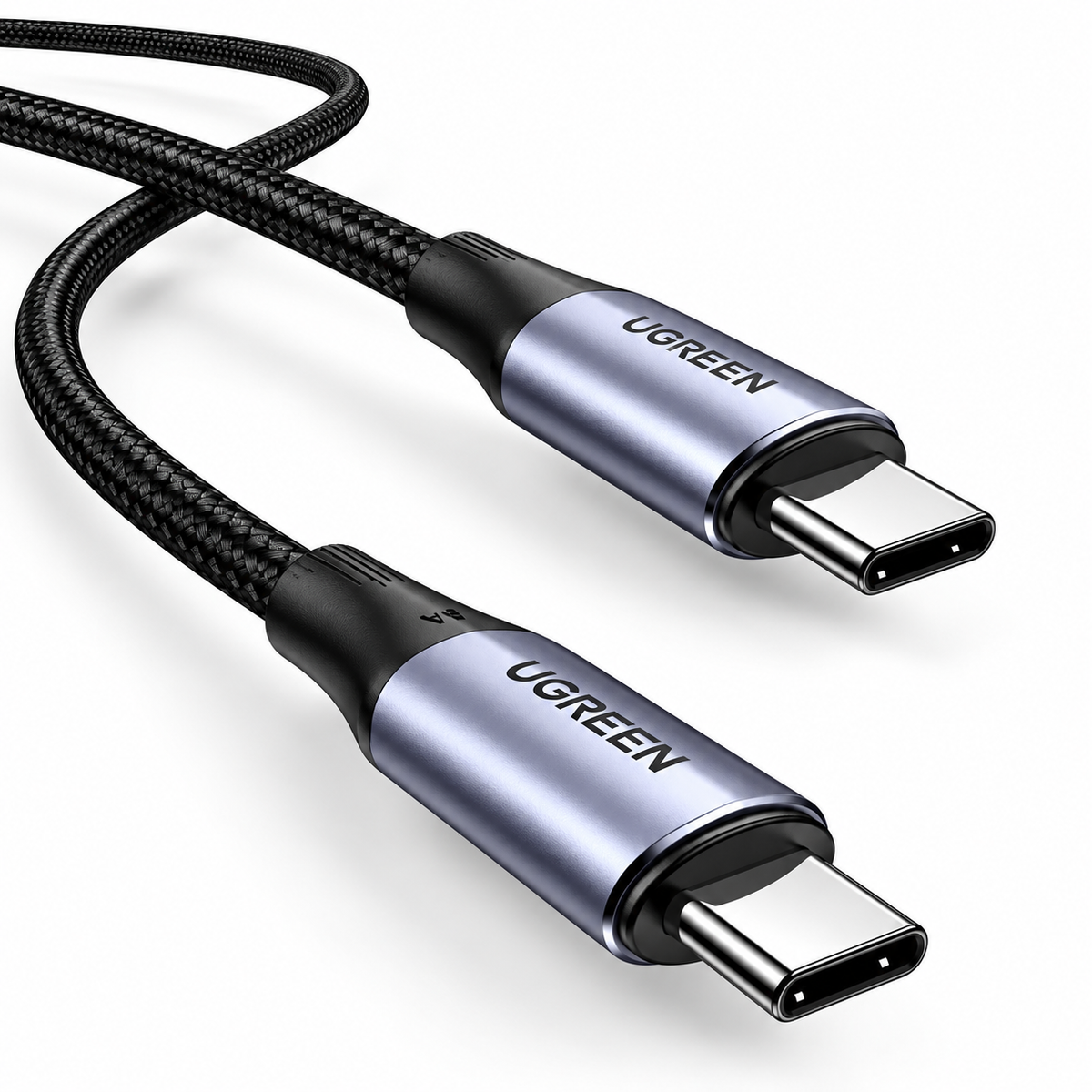 Cable USB-C 3.1 Gen.2 UGREEN US355, PD 3.1, 5A, 100W, 4K, 10Gbps, 1m (black)