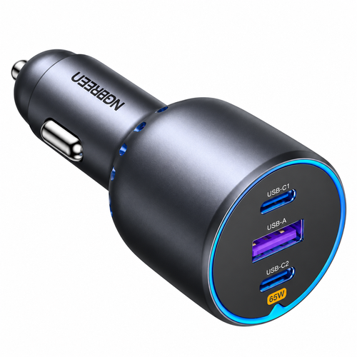 UGREEN 75W 3-Port PD2-USB Car Charger