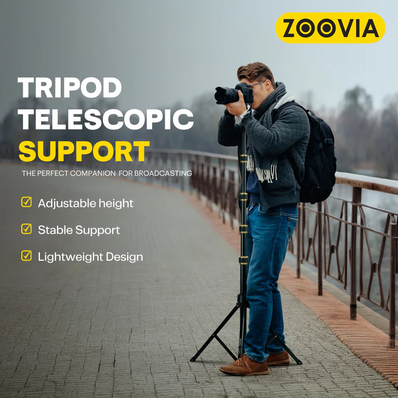 ZOOVIA – TH-004 | Professional 2.1M High-Stability Studio Tripod