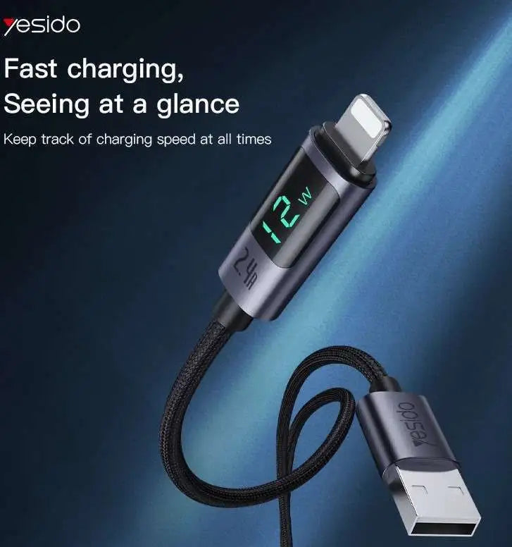 YESICO CA122L Type-C to USB Galvanized Digital Charging Cable