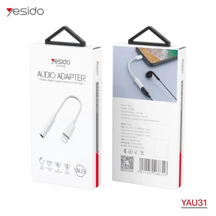 YESIDO YAU31 iPhone Audio Converter – Lightning to 3.5mm Headphone Adapter