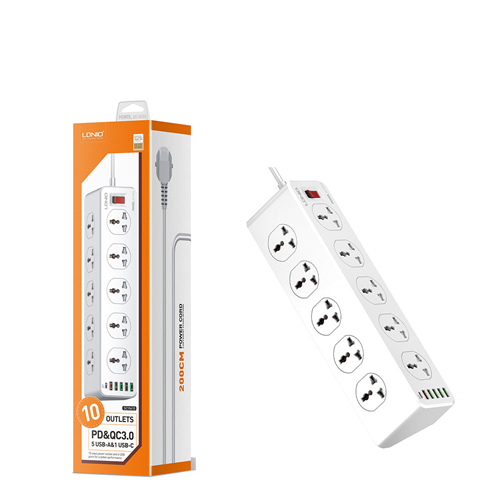 LDNIO SC10610 Universal Power Strip Extension Socket