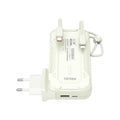 RSILOU Beige Wall Plug Fast Charger with Built-in Cable
