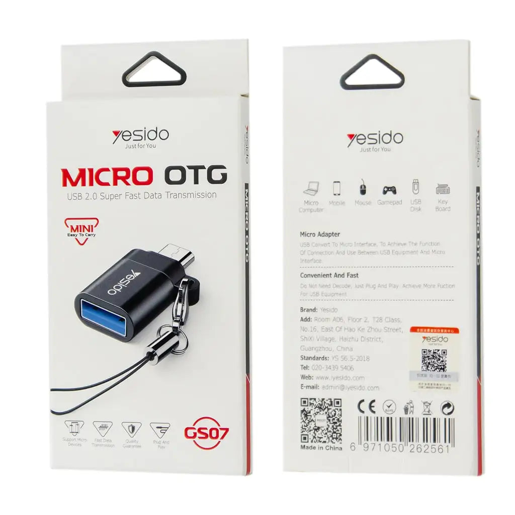 YESIDO GS07 Micro USB OTG Adapter Cable