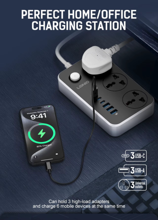 LDNIO SC3604C Waterproof Power Strip USB-C