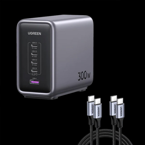 UGREEN 300W Desktop Fast Charger 1*USB-A+4*USB-C - الصورة 3