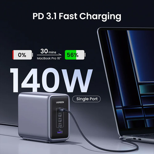 UGREEN 300W Desktop Fast Charger 1*USB-A+4*USB-C - الصورة 10
