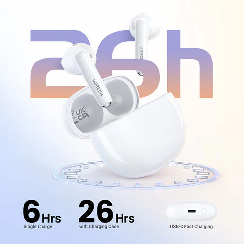 UGREEN WS201 HiTune H5 True Wireless Earbuds White - الصورة 3