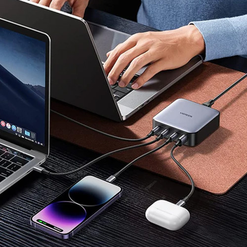 UGREEN Nexode 100W Desktop Charger 4-Port 1*USB-A+3*USB-C Gray - الصورة 6