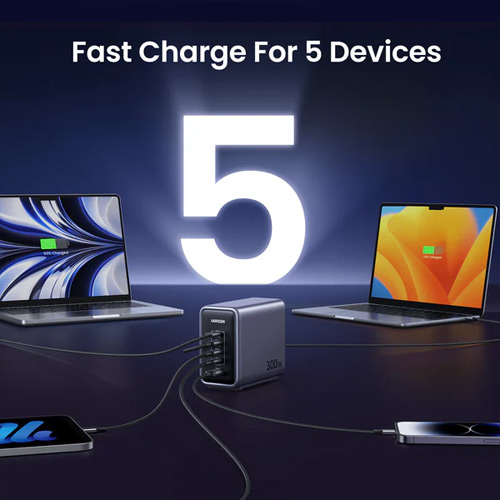 UGREEN 300W Desktop Fast Charger 1*USB-A+4*USB-C - الصورة 9