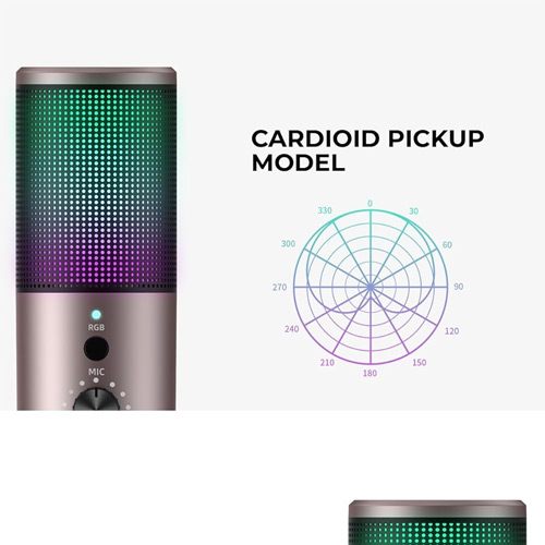 Havit GK61 RGB Recording Live Streaming Gaming Microphone - الصورة 4