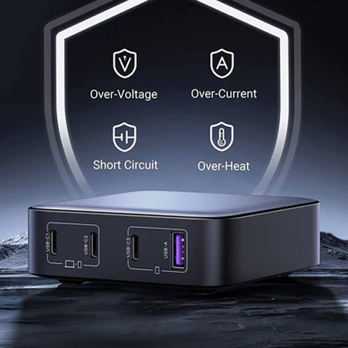 UGREEN Nexode 100W Desktop Charger 4-Port 1*USB-A+3*USB-C Gray - الصورة 5