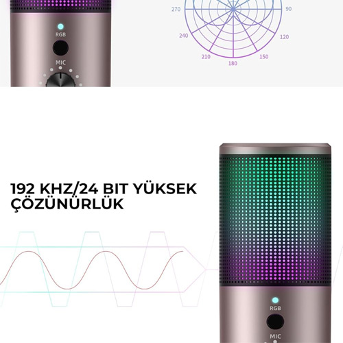 Havit GK61 RGB Recording Live Streaming Gaming Microphone - الصورة 2