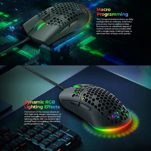 HAVIT MS1036 RGB Backlit Programmable GamingMouse - الصورة 3