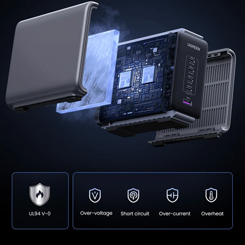 UGREEN 300W Desktop Fast Charger 1*USB-A+4*USB-C - الصورة 6