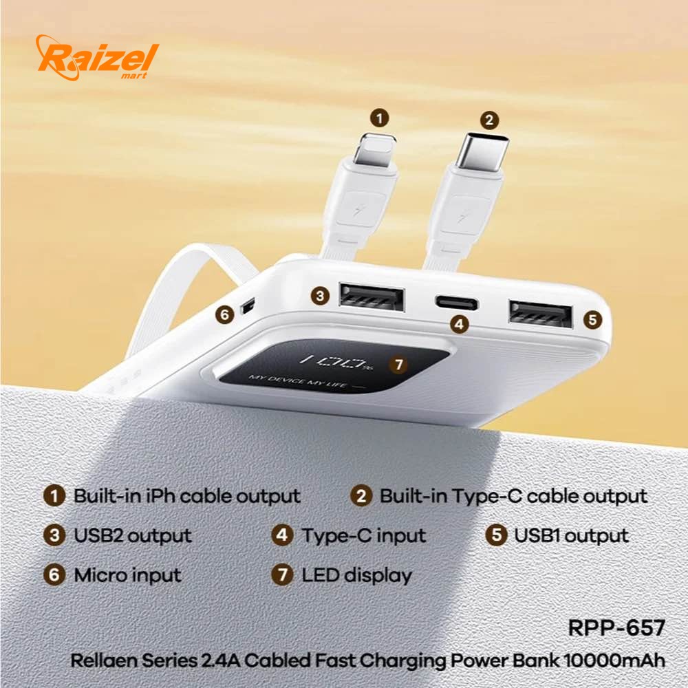 REMAX RPP-657 Rallaen Series 10000mAh Fast Charging Power Bank - الصورة 4