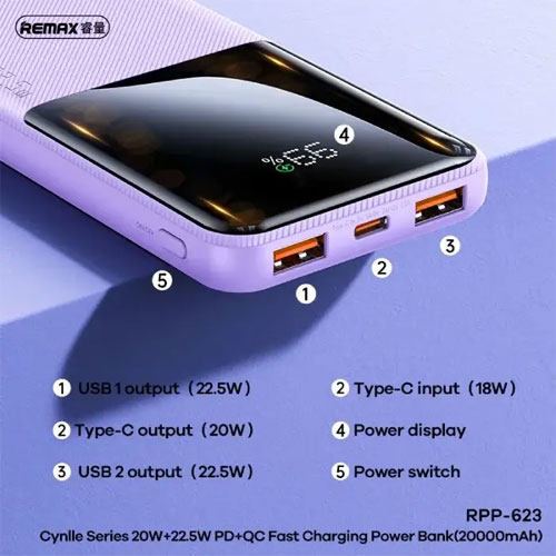 REMAX RPP-623 Power Bank Fast Charging - الصورة 5