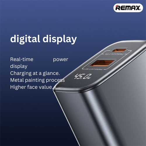 REMAX - U2 45W GAN Digital Fast Charger (PD+QC) - الصورة 3