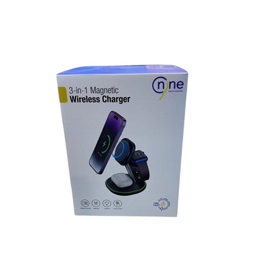 NineTec Stand Magnetic Wireless Charger 3 in1