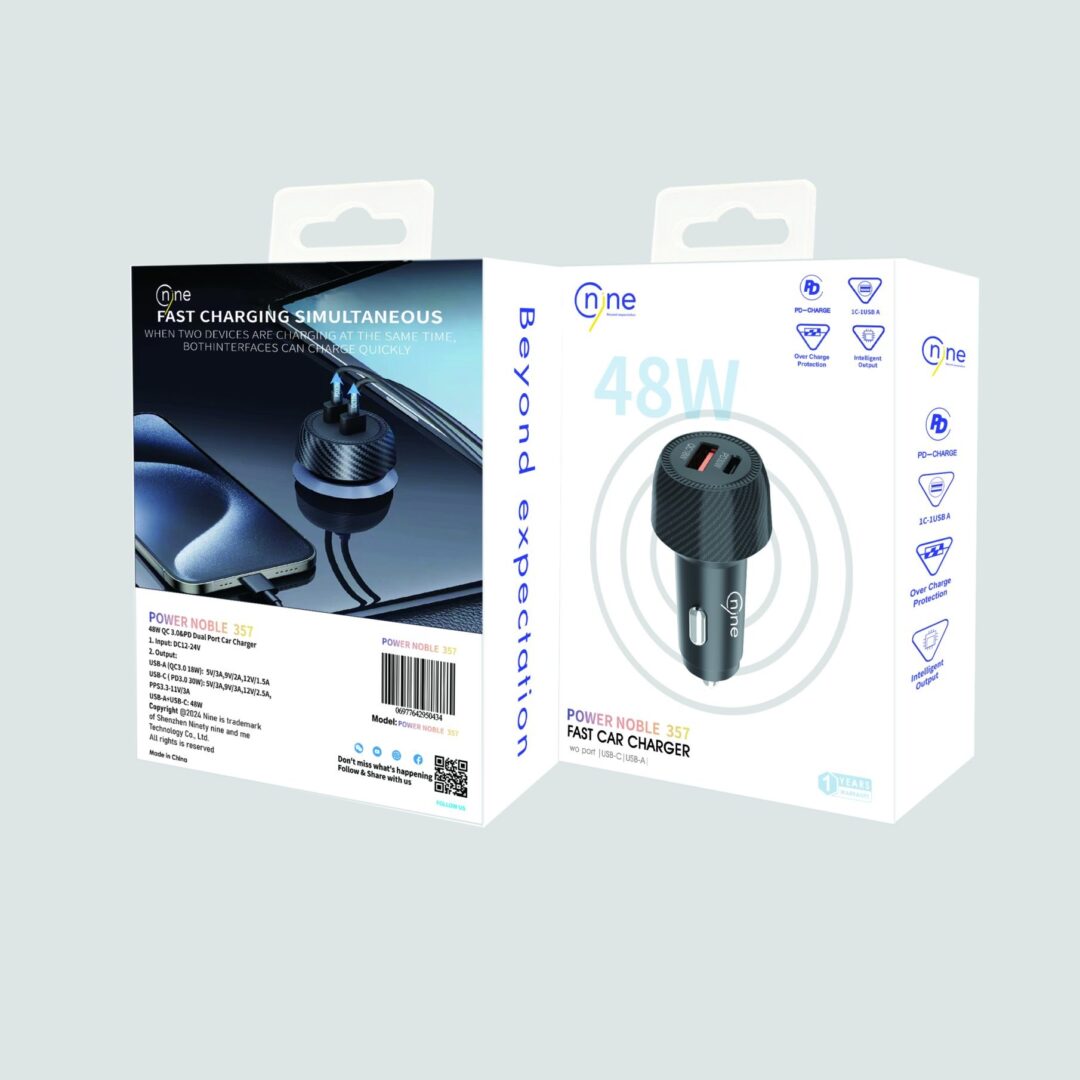 NineTec Fast car charger 48W