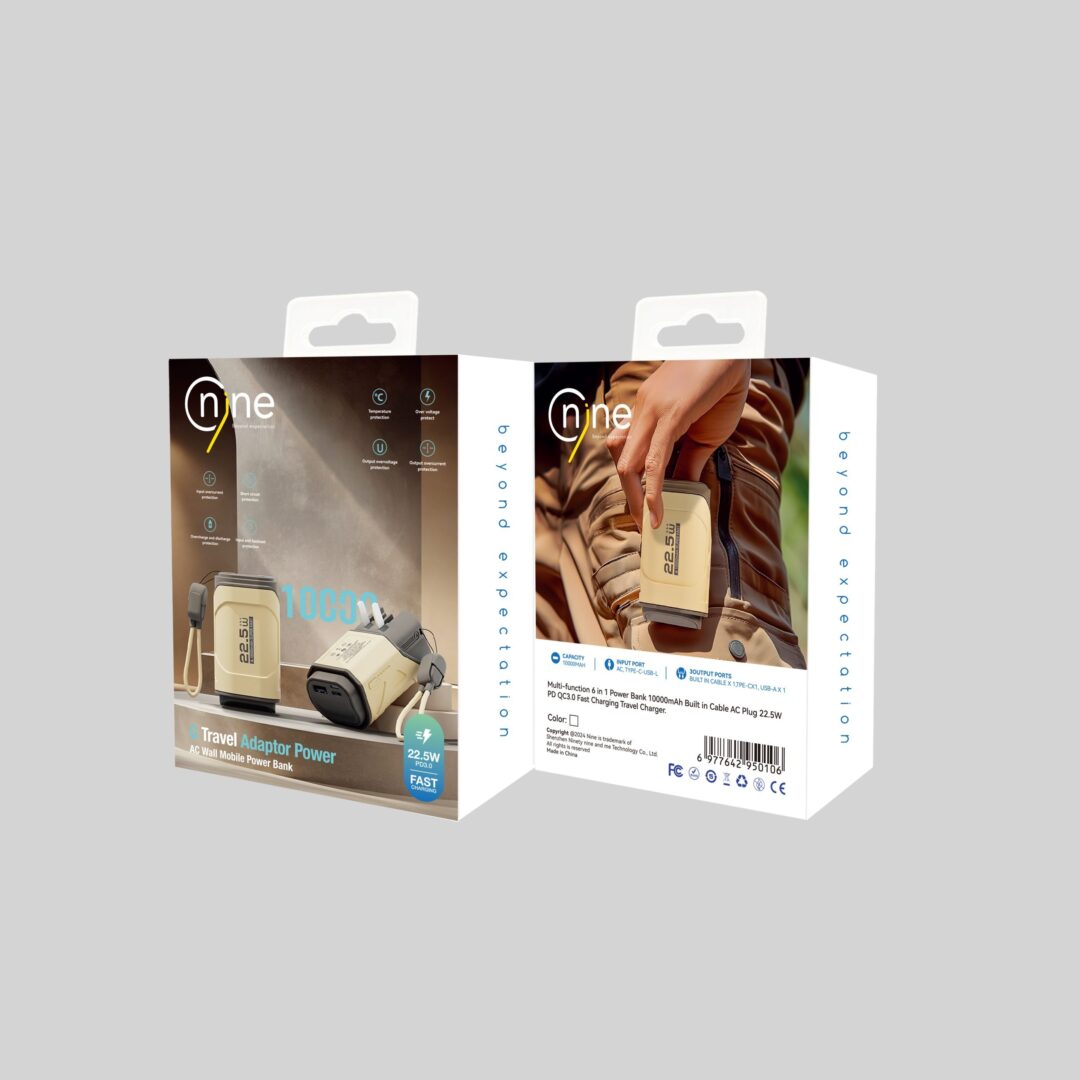 NineTec G Travel Adaptor Power Bank