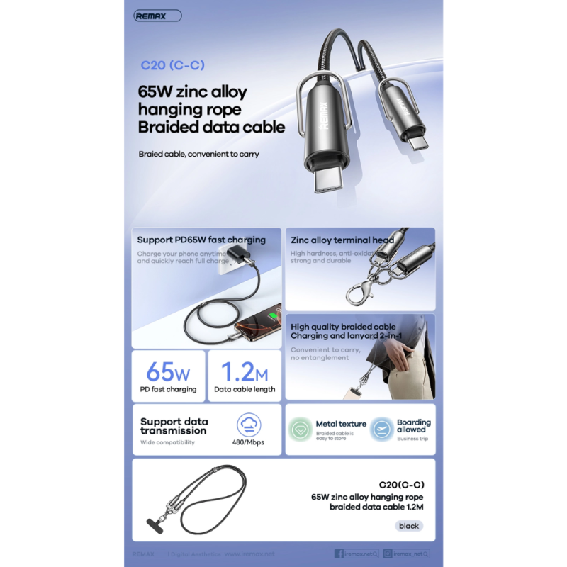 Cable remax C20 - الصورة 3