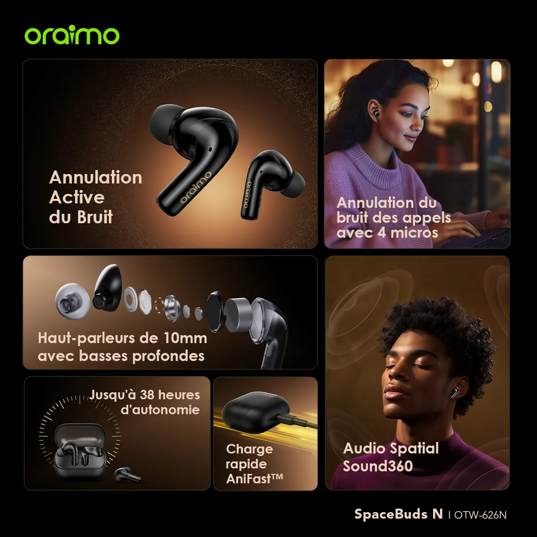 oraimo SpaceBuds N ANC - الصورة 3