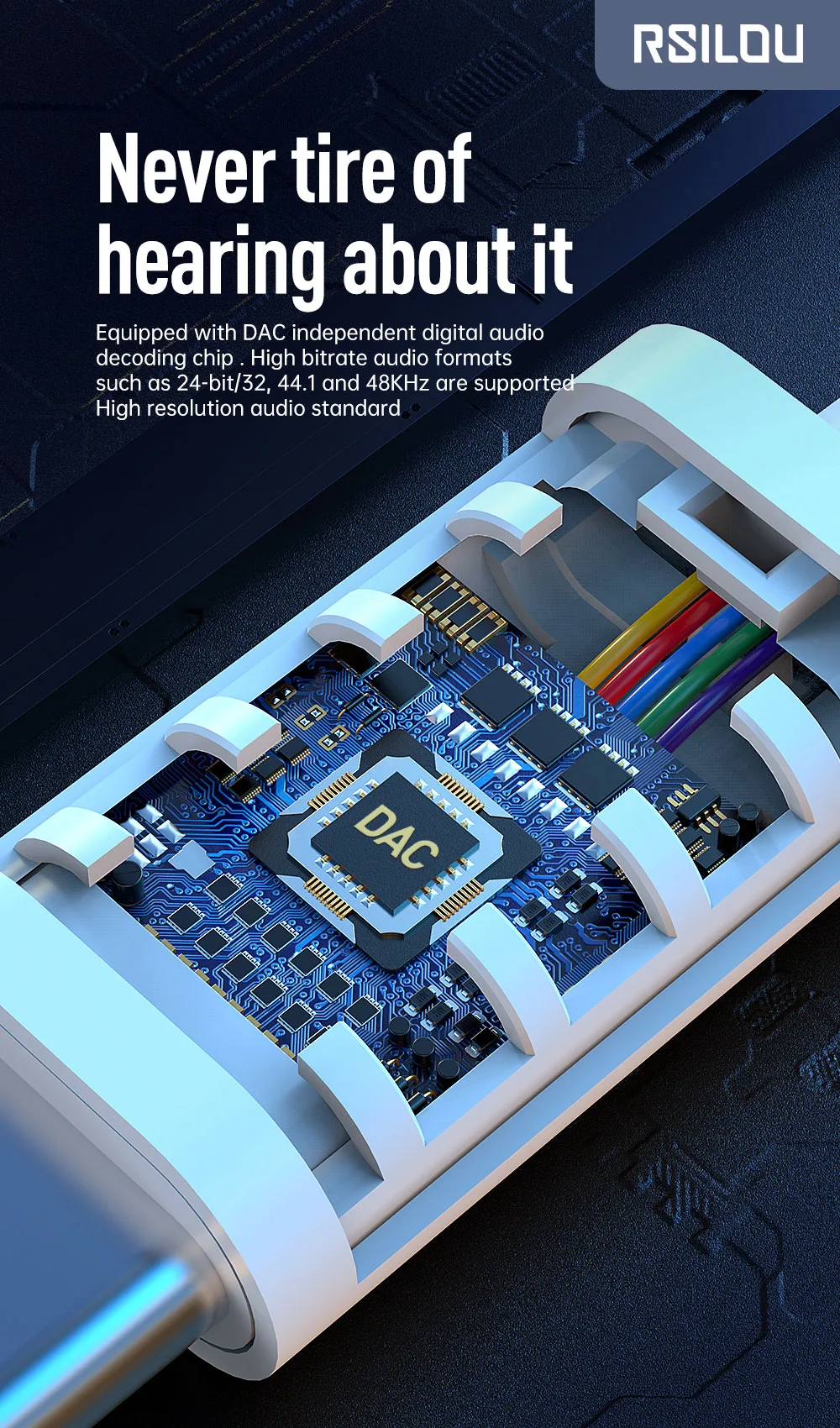 RSILOU Type-C Digital Wired Earphones - الصورة 5