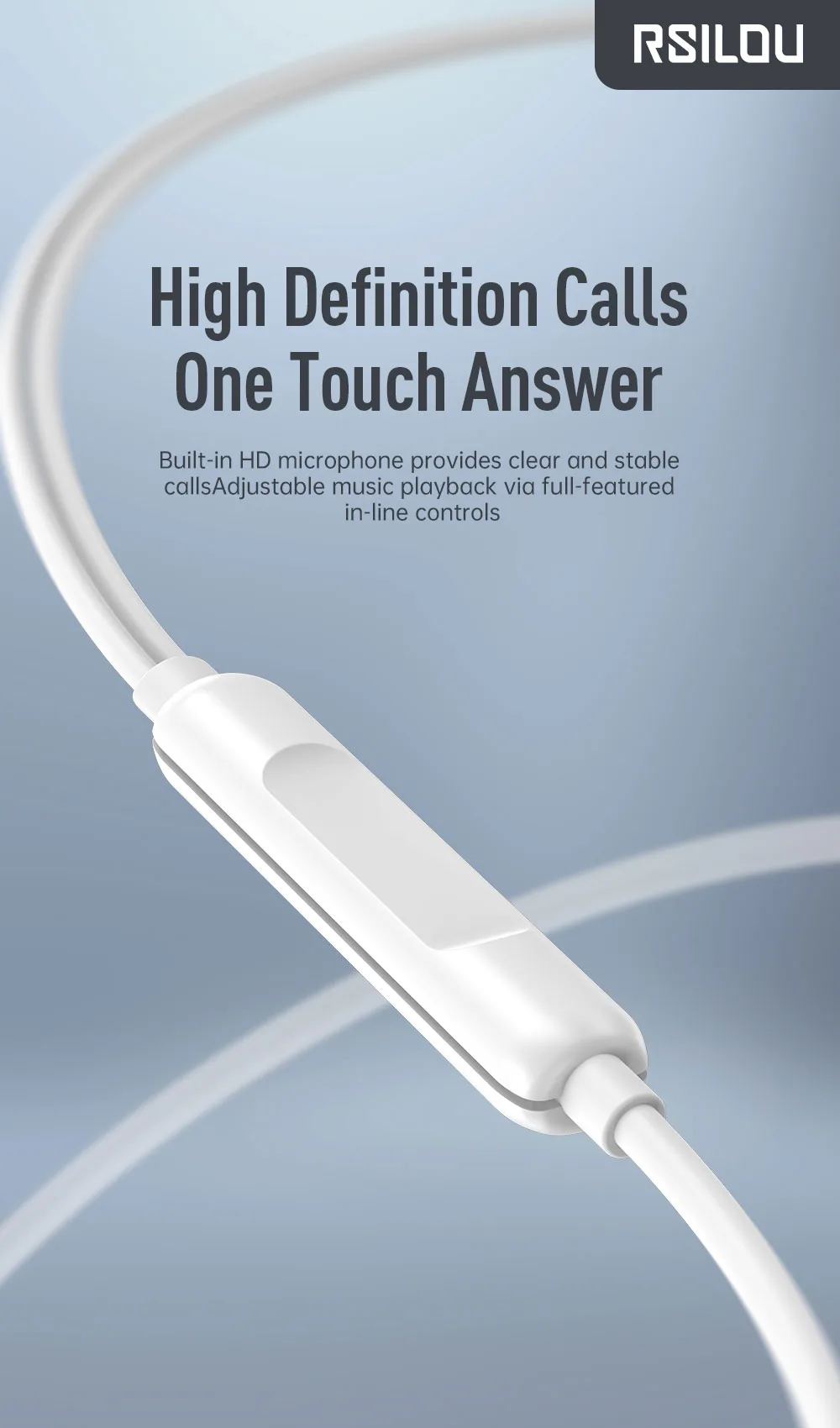 RSILOU Type-C Digital Wired Earphones