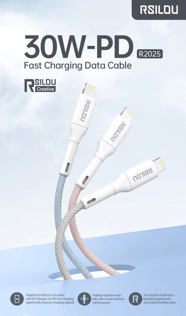 3A A-L 1M Durable Data Cable-White - الصورة 2