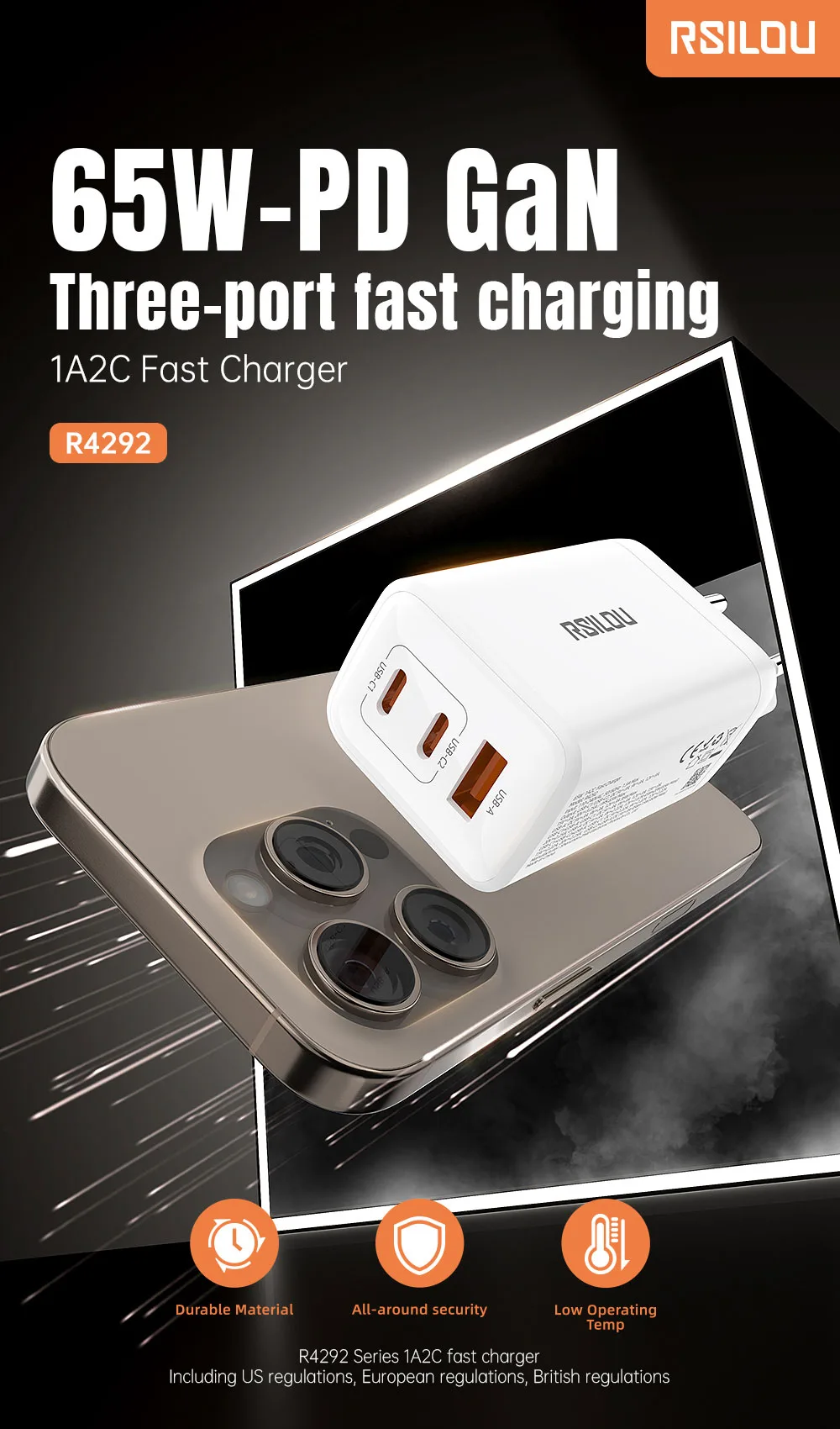 20W 1A1C Fast Charger- White GAN - الصورة 5