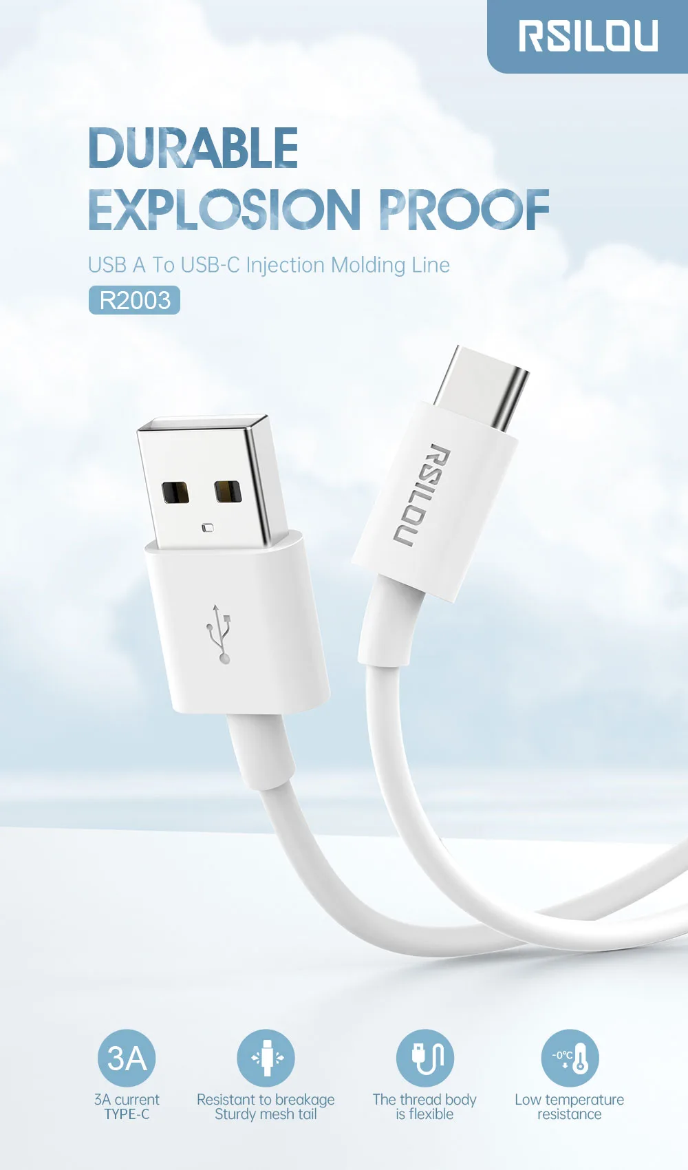 C to C 1m PD Braided cable-Grey 60W - الصورة 2