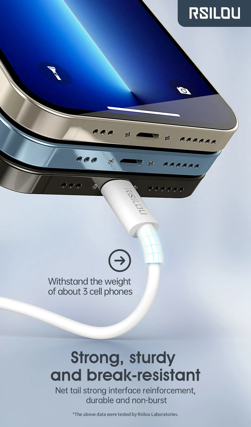 USB Type C 1m 3A Cable-White - الصورة 2