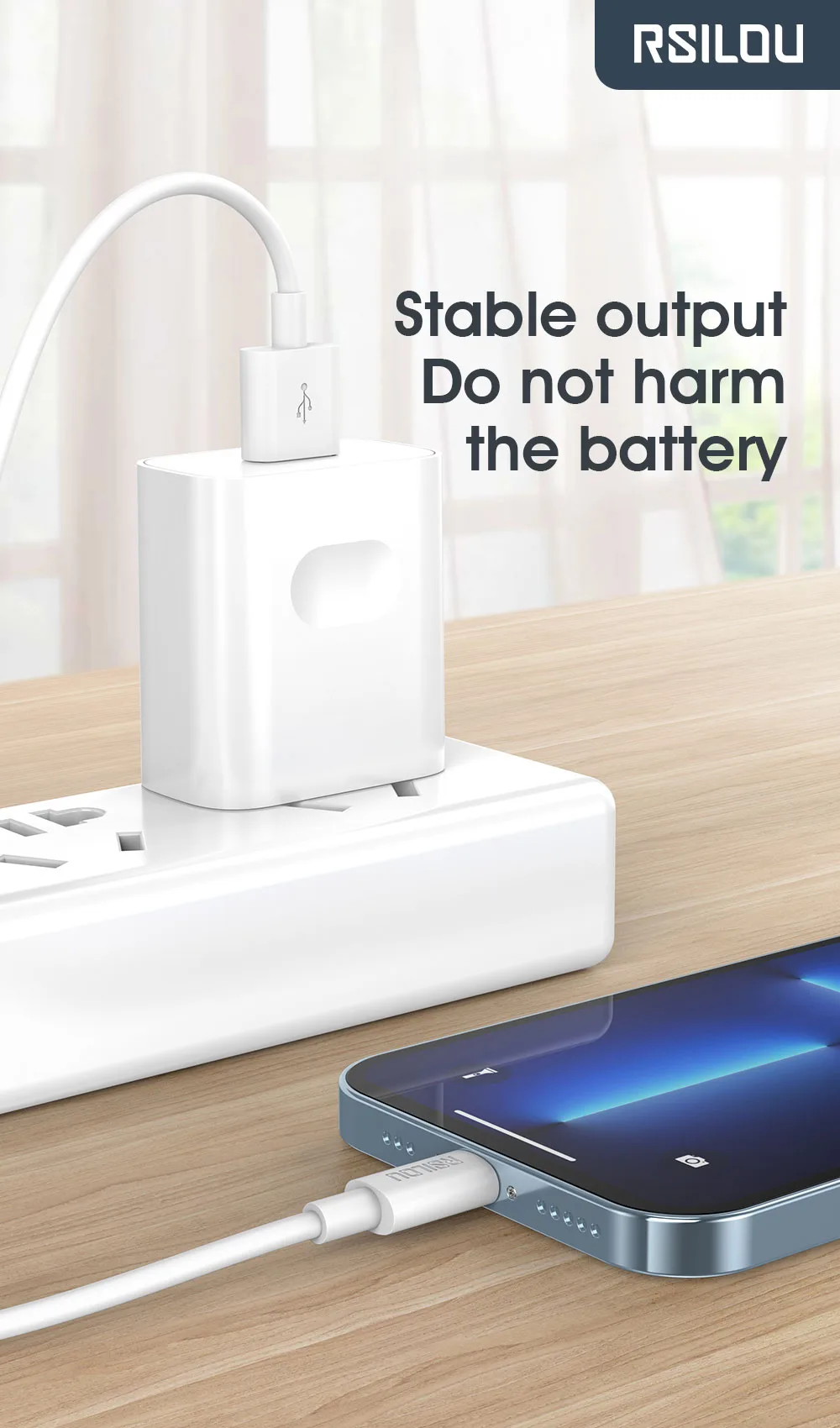 USB Type C 1m 3A Cable-White - الصورة 3