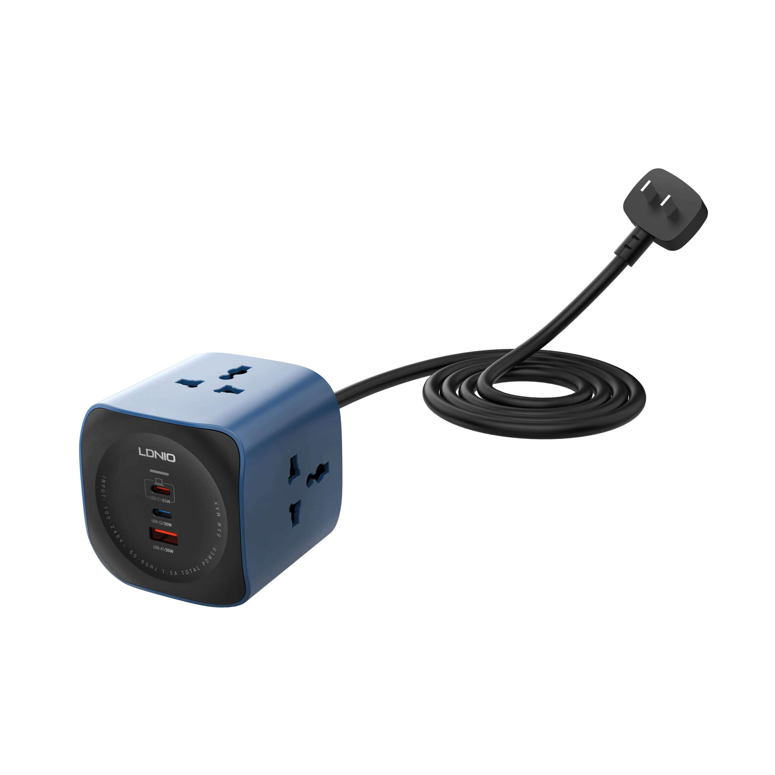 LDNIO SC3319 6‑in‑1 Power Socket Cube with USB Charging Ports