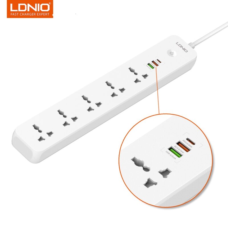 LDNIO SC5319 Power Strip 5-AC & 3-USB Multi Socket